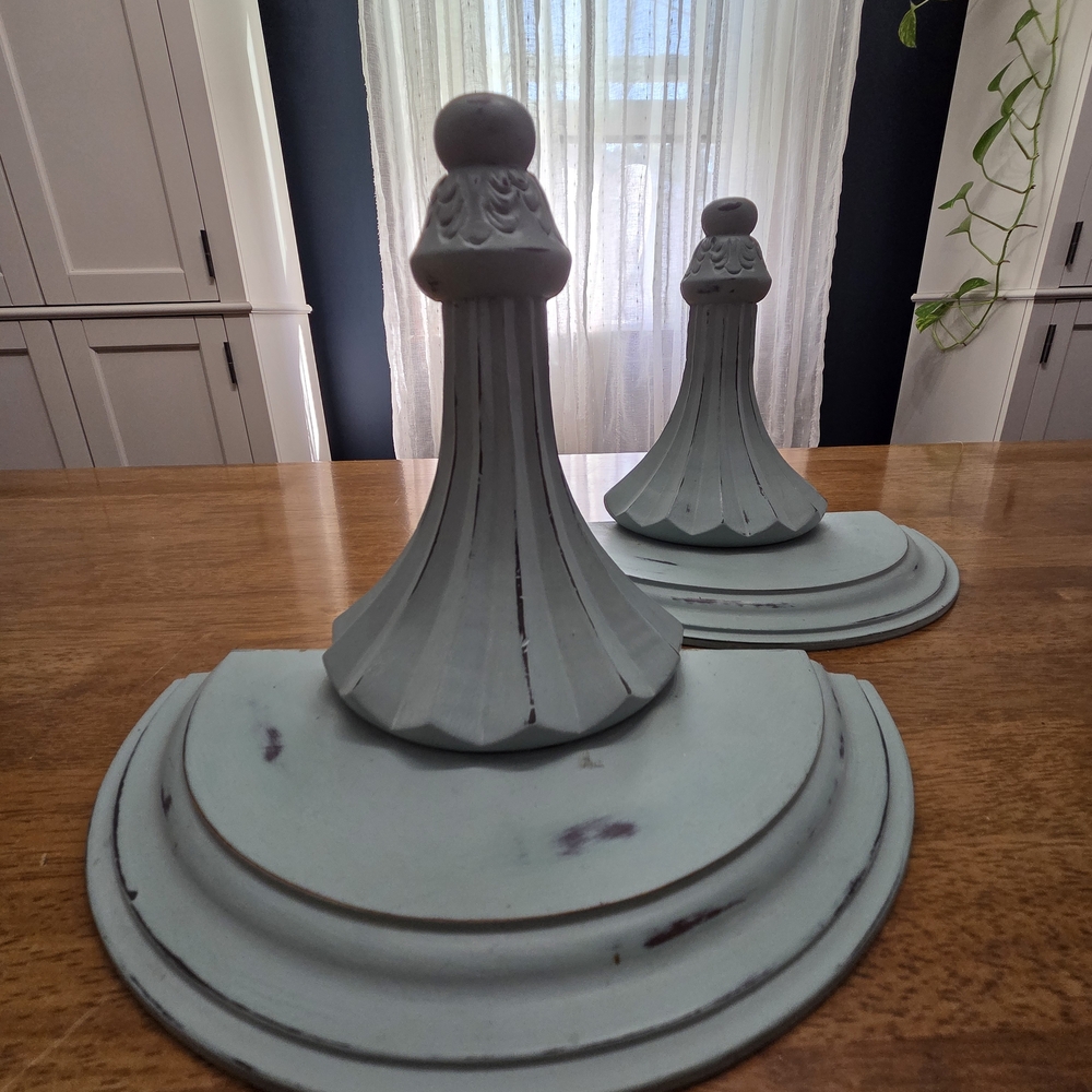 Elegant Blue Gray Wall Shelves
